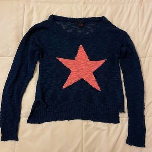 Navy Blue Long Sleeve Sweater